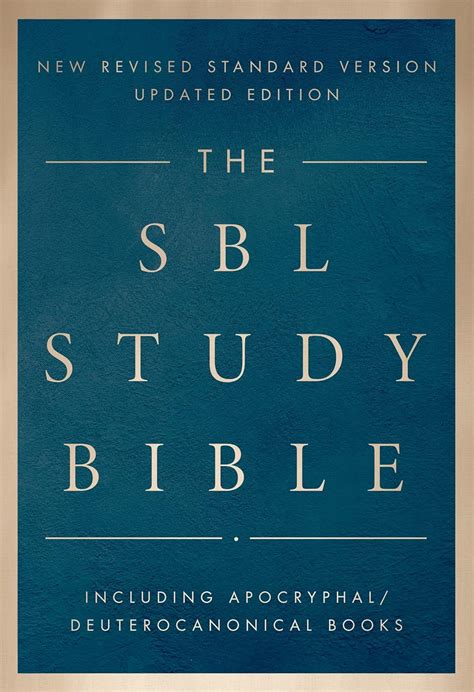 The Sbl Study Bible: With the Apocryphal/Deuterocanonical Books ...