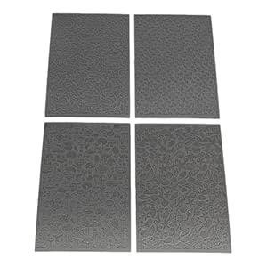 CALANDIS 4Pcs Polymer Clay Texture Sheets Supplies Compact for Earring ...