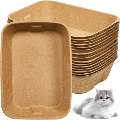 Amazon.com : Disposable Litter Boxes for Cats,12 Pack Degradable Paper ...
