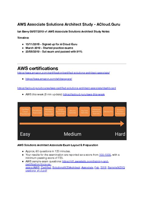 AWS Solution Architect -1 - AWS Associate Solutions Architect Study ...