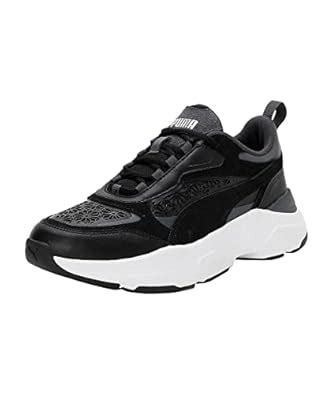 Buy Puma Womens Cassia Laser Cut Black-Black-Strong Gray Sneaker - 3UK ...