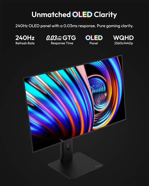 Buy Pixio PX277 OLED MAX 27 inch 240Hz Refresh Rate QHD Wide 1440p ...