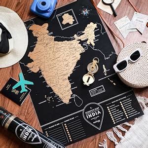 India Travel Scratch Map | Travel Gifts | Travel Journal Altrenative ...