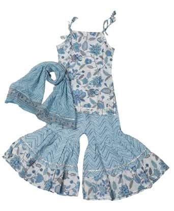 Buy LITTLE DREAMS Baby GirlsEthenic Wear Cotton Floral Printed Kurti ...
