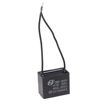Homyl Rectangular 4uF 450V AC CBB61 AC Film Motor Run Capacitor W/Cable ...