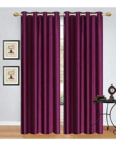 Buy Fiona Creations Plain Polyester Eyelet 9 ft Window Curtain -Set of ...