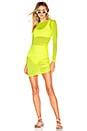 superdown Angela Ruched Mesh Dress in Neon Green | REVOLVE