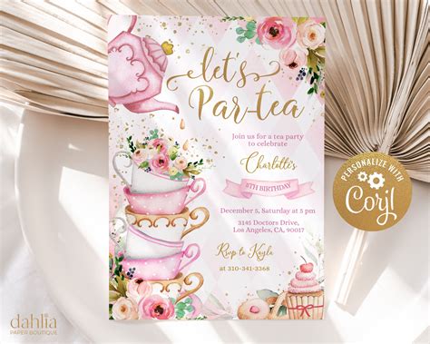 English Tea Party Invitations