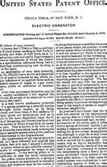 Tesla Nikola - Electric generator - Balder Ex-Libris