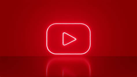 Madrid, Spain - August, 2023, Youtube logo in neon with space for text ...