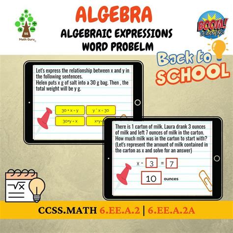 Image result for Algebraic Expression Word Problems