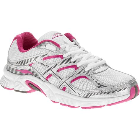 Avia Women's Summon White, Grey & Pink Running Shoe | Pink running ...