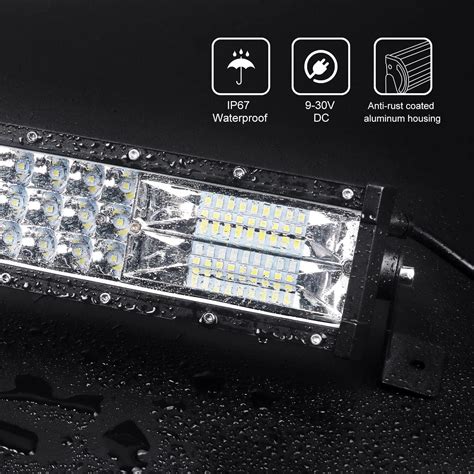 Buy GREUNION 12 inch LED Light bar 300W led pods Lights, 20000LM led ...