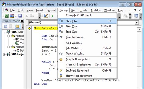 How to Debug VBA Code in Excel 的图像结果