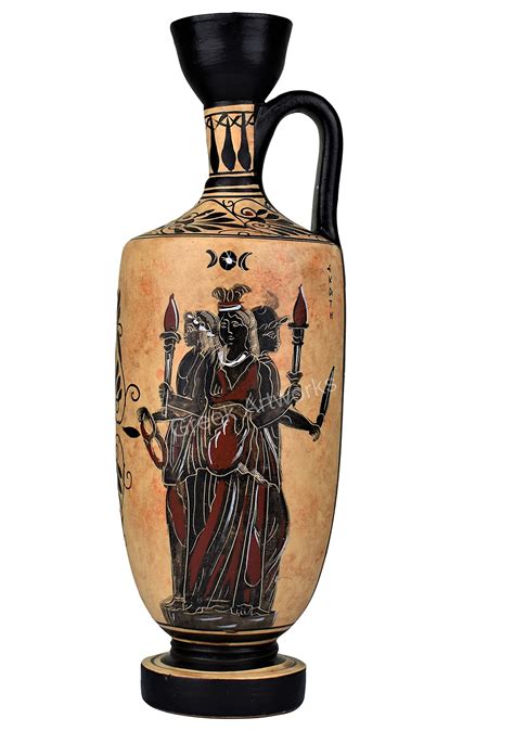 Buy Hecate Hekate Triple Goddess of Magic Night Moon Ghosts Greek Vase ...