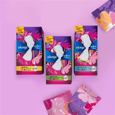 Radiant Pads: Size 1 Regular With Wings Scented | Always®