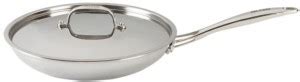 Alda Tri Ply Stainless Steel Fry Pan with Lid Fry Pan 24 cm diameter ...