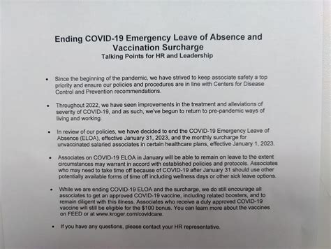 no more time off if you get COVID-19 unless you have vacation time you ...