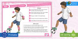 Grade 5 Invasion Games Skills Poster - Football Passing