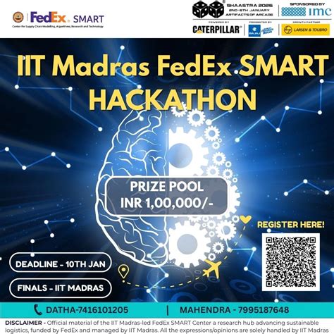 IIT Madras FedEx SMART Hackathon | Events | IIT Madras FedEx SMART Center