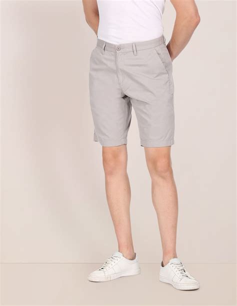 Men Grey Slim Fit Solid Shorts – U.S. Polo Assn. India