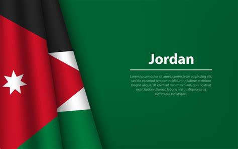 Wave flag of Jordan with copyspace background. 22783651 Vector Art at ...