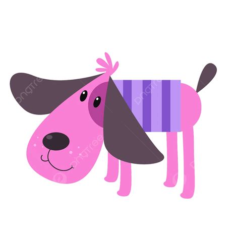 Cute Pink Dog Animal Character, Animal, Dog, Cartoon PNG and Vector ...