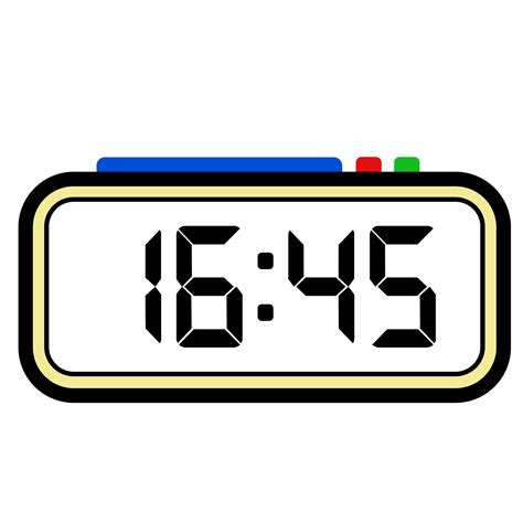 Digital Clock Time Show 16.45, Clock 24 Hours Illustration, Time ...