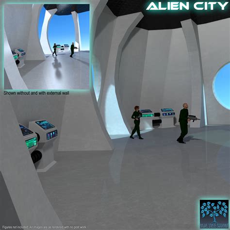 Alien City 3D Model 的图像结果