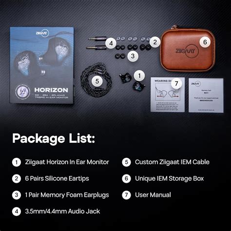 ZiiGaat- Horizon 10mm Dynamic Driver+ 2BA+ 2 Planar Tribrid IEM ...