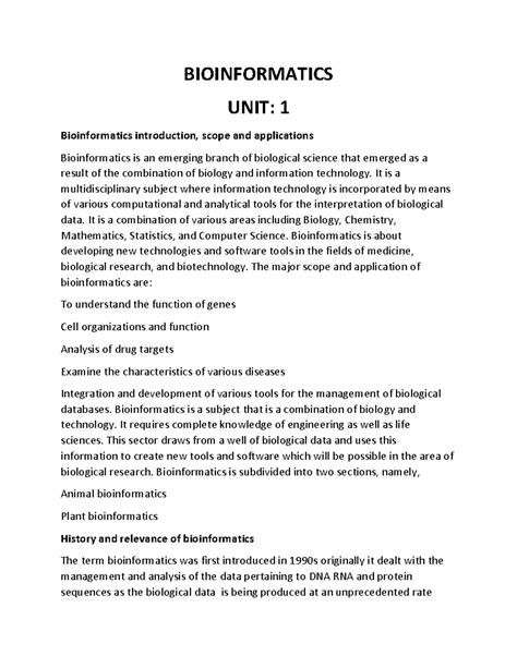 Image result for Biology Course Informatics