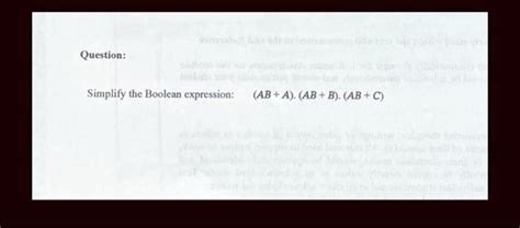 Image result for Simplify Using Boolean Algebra ABC ABC ABC ABC