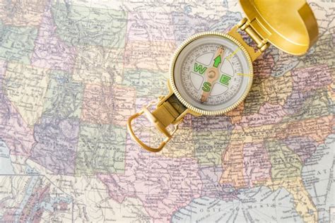 Image result for America Map with Compass