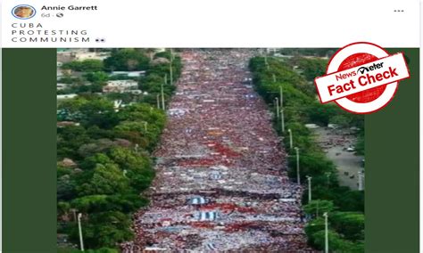 Old image of Cuba passed off as protest against communism