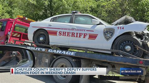 Schuyler County Sheriff’s Deputy suffers broken foot in weekend crash ...
