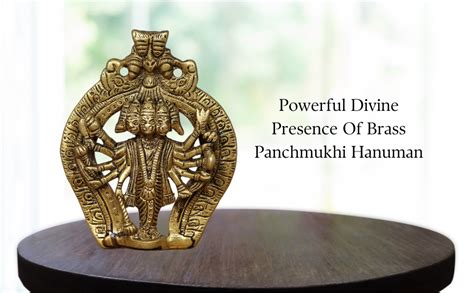 Buy eCraftIndia Panchmukhi Lord Hanuman Brass Idol Statue (BGO902 ...