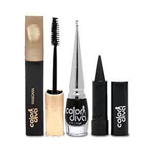 Buy Adbeni Black Mascara, Kajal & Eyeliner Set of 3 GC559 Online at Low ...