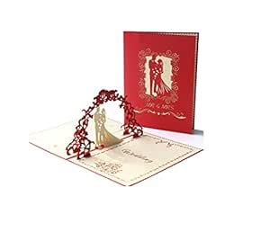 TBOP COLOURED PAPER Wedding Invitations 3D Creative Invitation Card ...