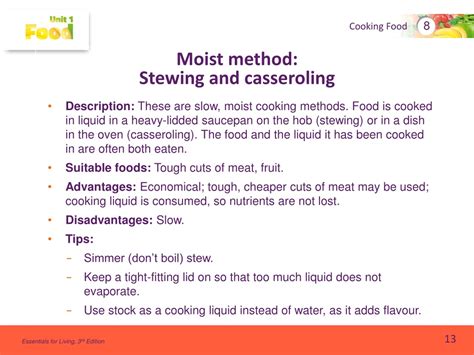 PPT - Food Cooking Methods and Effects PowerPoint Presentation, free ...