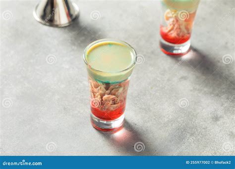 Brain Hemorrhage Shot Cocktail With Schnapps, Baileys Irish Cream And ...