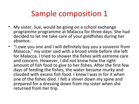 Image result for Composition Writing Sample
