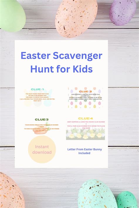Easter scavenger hunt easter egg hunt indoor treasure hunt etsy – Artofit