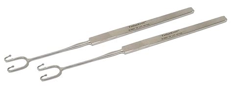 FusionKraft Tracheal Hook Retractor, Double Prongs, Blunt Ball Tips, 7 ...