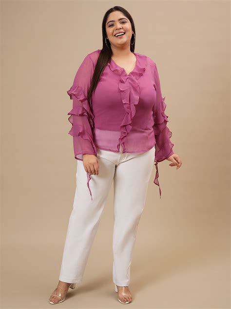 Women Plus Size White Straight Fit Stretch Jeans