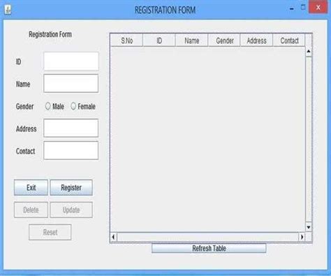 Image result for Write a Java Program to Create Facebook Registration Form