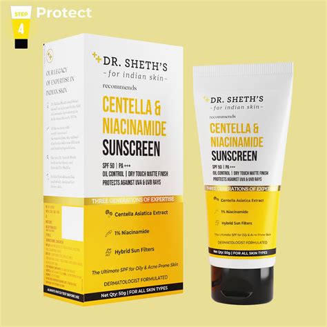 Centella & Niacinamide Oil & Acne Control Sunscreen - 50g – Dr Sheth's