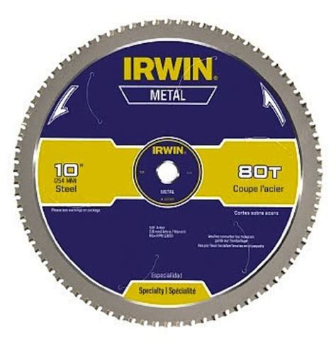 IRWIN Tools Metal-Cutting Circular Saw Blade, 10-inch, 80T (4935561 ...