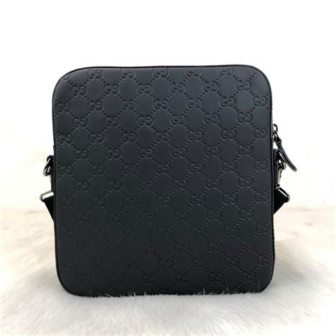 gucci canta imprime messenger erkek postaci deri siyah 25x23 - Çanta ...