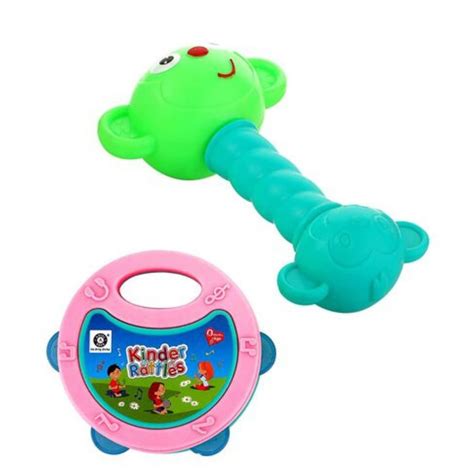 Kids Mandi Non-Toxic Plastic Colourful Lovely Attractive Baby Rattle ...