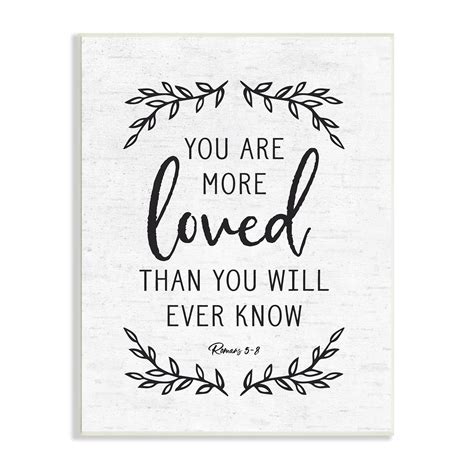 Stupell Industries You Are Loved Bible Verse Scripture Religious Quote ...